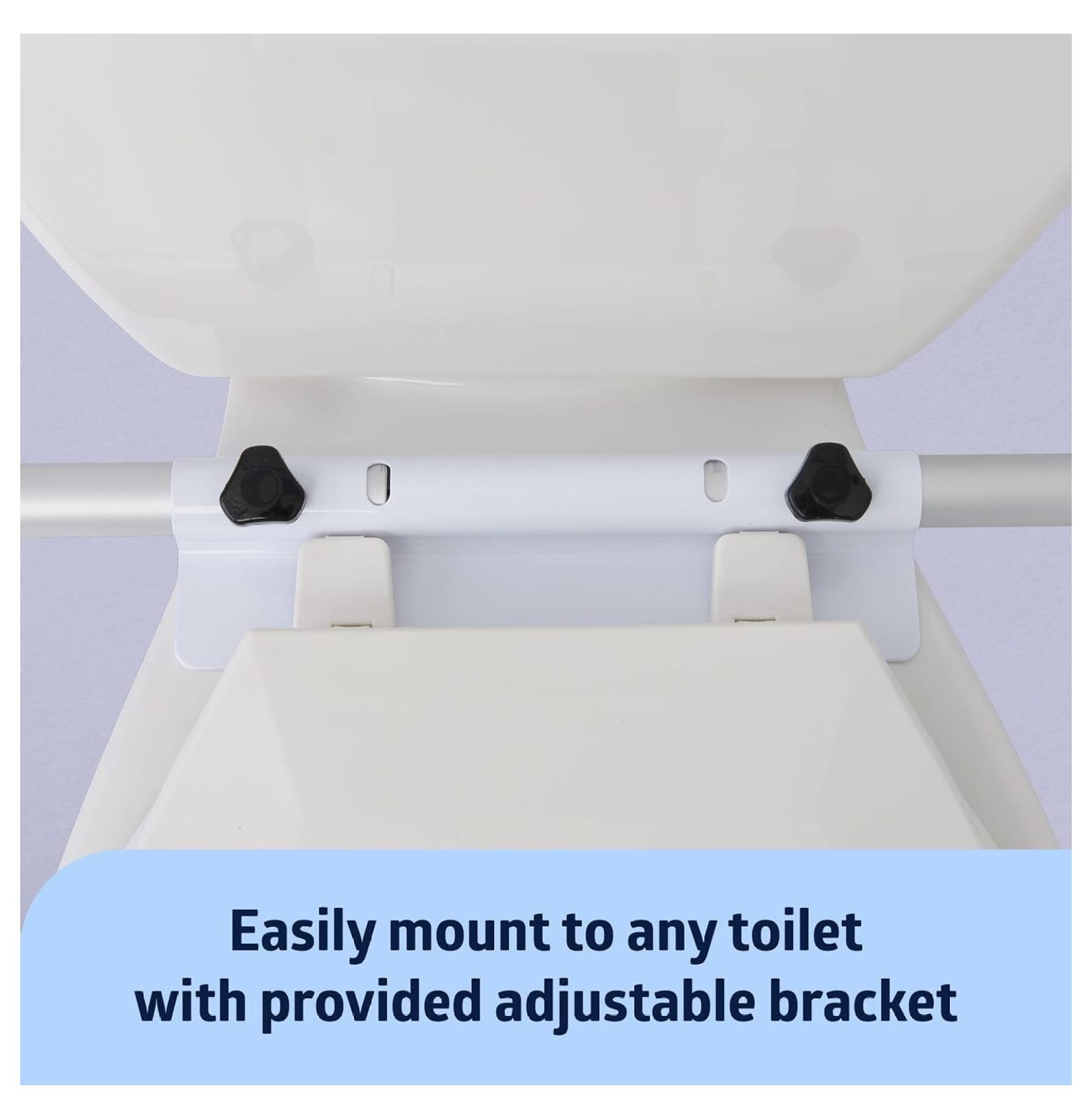 Foldable Toilet Safety Rail with Adjustable Height – Universal Fit for Standard or Elevated Seats – Aluminum Frame, Width Adjustable Armrests, Easy Install Over Toilet