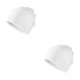 thumbnail image 3 of Sonducket Gorros apilables, gorros de viaje, gorros casuales de temporada de otoño, accesorios clásicos para la cabeza, gorro de punto blanco Blanco 2piezas, 3 of 6