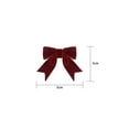 thumbnail image 2 of Burgundy Mini Velvet Christmas Bows 12-Pack with Metal Clips for Crafts, Gift Wrapping, Party Snack Bags and Tree Decor,B, 2 of 2