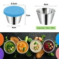 thumbnail image 2 of Salad Dressing Container To Go, Small Condiment Containers with Lids, Reusable Stainless Steel Sauce Cups Containers, 2 of 7
