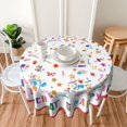 thumbnail image 6 of Round Tablecloths 60 Inch Home Happy Birthday Tablecloth Colorful Dry No Wrinkles Birthday Party Supplies, 6 of 7