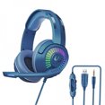 thumbnail image 1 of OVLENG GT67 Wired Headset Head-Mounted Earphone 3.5MM USB Interface LED RGB Light Computer Gaming Stereo Road Gaming Wired Headphone With 95° Pointing Microphone, 1 of 9