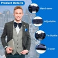 thumbnail image 3 of Papapt Bow Ties for Men, Oversized Bow Ties for Men Pre-tied Mens Bow Tie, Adjustable Bow Tie for Tuxedo/Wedding/Party, 3 of 14
