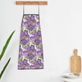 thumbnail image 6 of Naloa 1Pack Adjustable Bib Apron Waterdrop Resistant Cooking Kitchen Aprons for Women Men Chef, Violets Flowers Print, 6 of 8