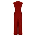 thumbnail image 5 of EaskTriop Womens Summer Wide Leg Jumpsuits Flowy High Waisted Palazzo Pants Sleeveless Casual Beach Vacation Lounge Outfits with Pockets Trousers, 5 of 6