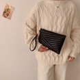thumbnail image 2 of Women PU Envelope Bag Solid Color Zipper Luxury Clutch Purse Bag (Khaki), 2 of 9