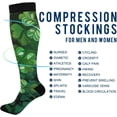 thumbnail image 4 of Coolnut Saint Patricks Green Shamrock Compression Socks for Women&Men Circulation-Best Support for Nurses, Running, Athletic-1 Pairs Gift, 4 of 7