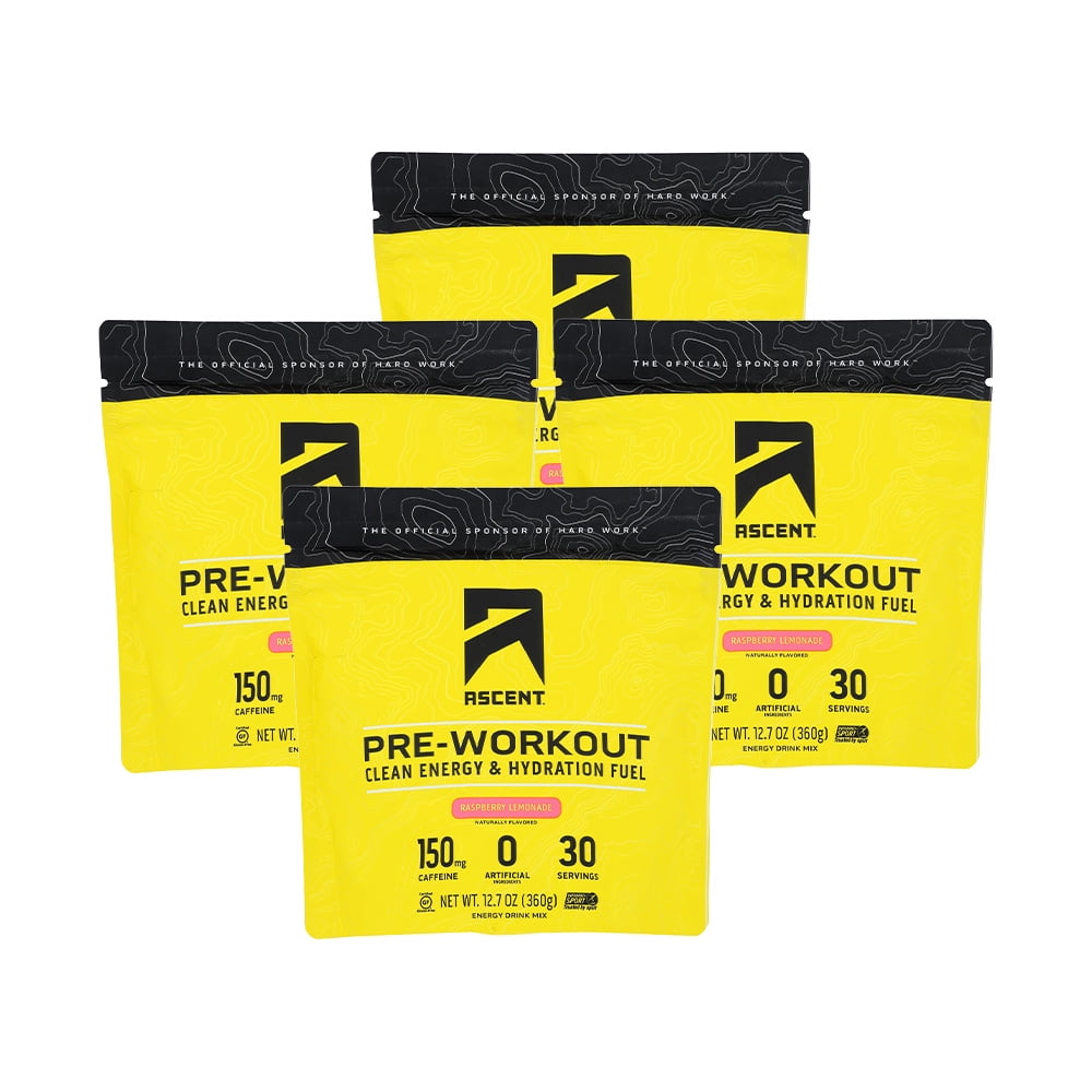 Ascent Pre Workout Powder for Men & Women with Caffeine & Electrolytes