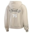 thumbnail image 3 of Women's WEAR by Erin Andrews Cream Philadelphia 76ers Plus Size Tonal Felt Patch Full-Zip Hoodie, 3 of 5
