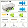 thumbnail image 3 of For DIY Keyestudio 4WD Aluminum Mecanum Robot Two-Layer Bottom Board, 3 of 4