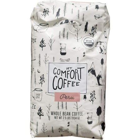 Mt. Comfort Coffee Organic Peru Medium Roast, 2.5 lb Bag