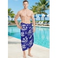 thumbnail image 5 of HAPPY BAY Men's Swim Trunk Swimsuits Sarong Pareo Beach Wrap One Size Palm,Blue-B711 Summer Vacation Aloha, 5 of 6