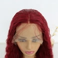 thumbnail image 2 of Michelle Young Long Burgundy Synthetic Wig Lace Front Wigs With Pre Plucked Baby Hair  24 Inch Long, 2 of 8
