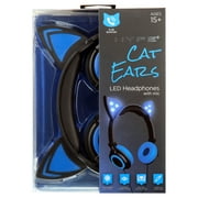 Hype Wired Blue LED Cat Ear Headphones with 3.5mm Jack Plug