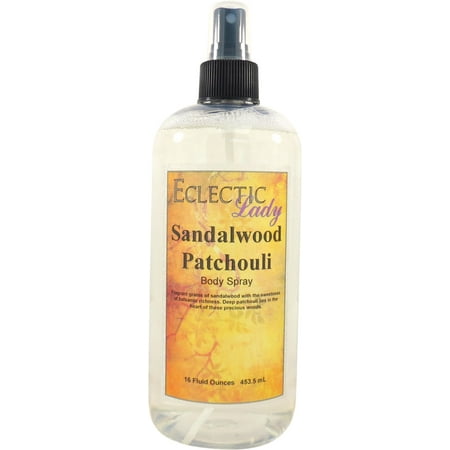 Sandalwood Patchouli Body Spray, 16 ounces