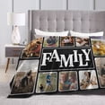thumbnail image 3 of AISENIN Custom Blanket Family Picture Personalized Family Blanket Adults Customize Blanket Birthday Christmas Gift Customizable for Dad Mom Nana Kids Dogs Friends, 3 of 5