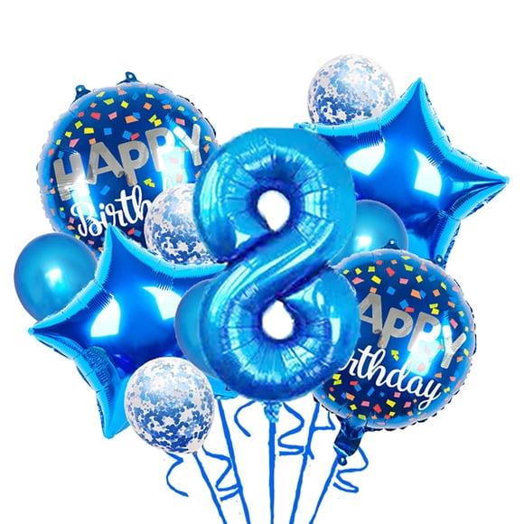 Set de globos para decoración de fiesta de octavo cumpleaños de Chaungfu, 11 unidades
