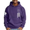 Rlmidhb Hooded Hoodies for Men 2025 Purple Workout Flag Loose Hooded
