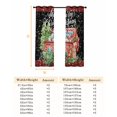 thumbnail image 6 of Fsddascl Christmas Blackout Curtains for Bedroom/Living Room, Thermal Insulated Kitchen Curtains, Truck Snowflake Pine Tree Black Red Plaid Grommet Darkening Window Treatment Drapes 52"x84"x2, 6 of 6