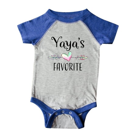 

Inktastic Yaya s Favorite- Heart Grandchild Gift Baby Boy or Baby Girl Bodysuit