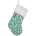 thumbnail image 2 of PryvnHome Christmas Stocking Sequin Stocking with Faux Fur Trim and Hanging Loop for Tree Decoration Candy Bag, 2 of 6