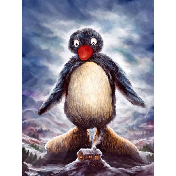 Pintura de diamante (DE5398) Pingüino 5D DIY Cuadrado Abalorios Arte Mosaico Decoración 45x60cm Hugtrwg Para estrenar