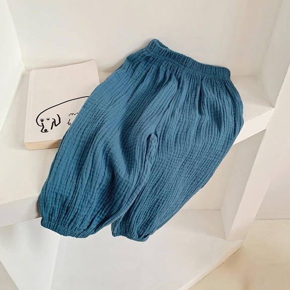 YWDJ Toddler Kids Baby Girls Fashion Cute Sweet Elasticity Flared Pants Trousers Pants Leggings Blue 3-4Years