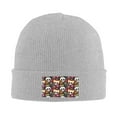 thumbnail image 2 of ZICANCN Mexican Skull Floral Gothic Knit Beanie Hat, Winter Cap Soft Warm Classic Hats for Men Women, Gray, 2 of 8