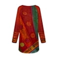 thumbnail image 5 of FAIWAD Tuniques Grande Taille pour Femmes Manches Longues Col Rond Style Ethnique Imprimé Confortable Pull Ample, 5 of 5