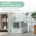 thumbnail image 5 of PawHut Fully Enclosed Cat Litter Box with Front Entry, Top Exit, Gray, 5 of 9