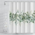 thumbnail image 2 of Green Eucalyptus Leaves Shower Curtain Watercolor Leaf Modern Minimalist Bathroom Decor Shower Curtain 36 x 72 Inch Polyester Waterproof Unique Tub Curtain with 6 Hooks, 2 of 6