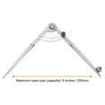 thumbnail image 3 of Unique Bargains Wing Divider Compass 8 Inch 200mm Adjustable Lockable Compass with Pencil Holder for Geometry Drawing, 3 of 5