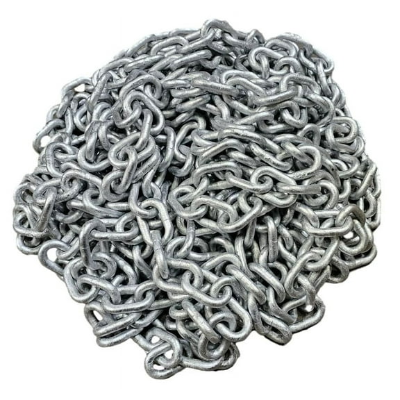5/16" G43 High Test Chain NACM, Anchor Chain WLL 3,900 lb, Welded Steel Chain With Thick Hot Dipped Galvanized, Anti-Rust for Anchor, Towing, Logging, 5ft