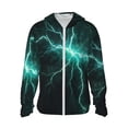 thumbnail image 2 of Lsque Green Lightning Flash UPF 50+ Lightweight Sun Protection Men's Women's Long Sleeve Shirt, Hoodie Performance -X-Large, 2 of 9