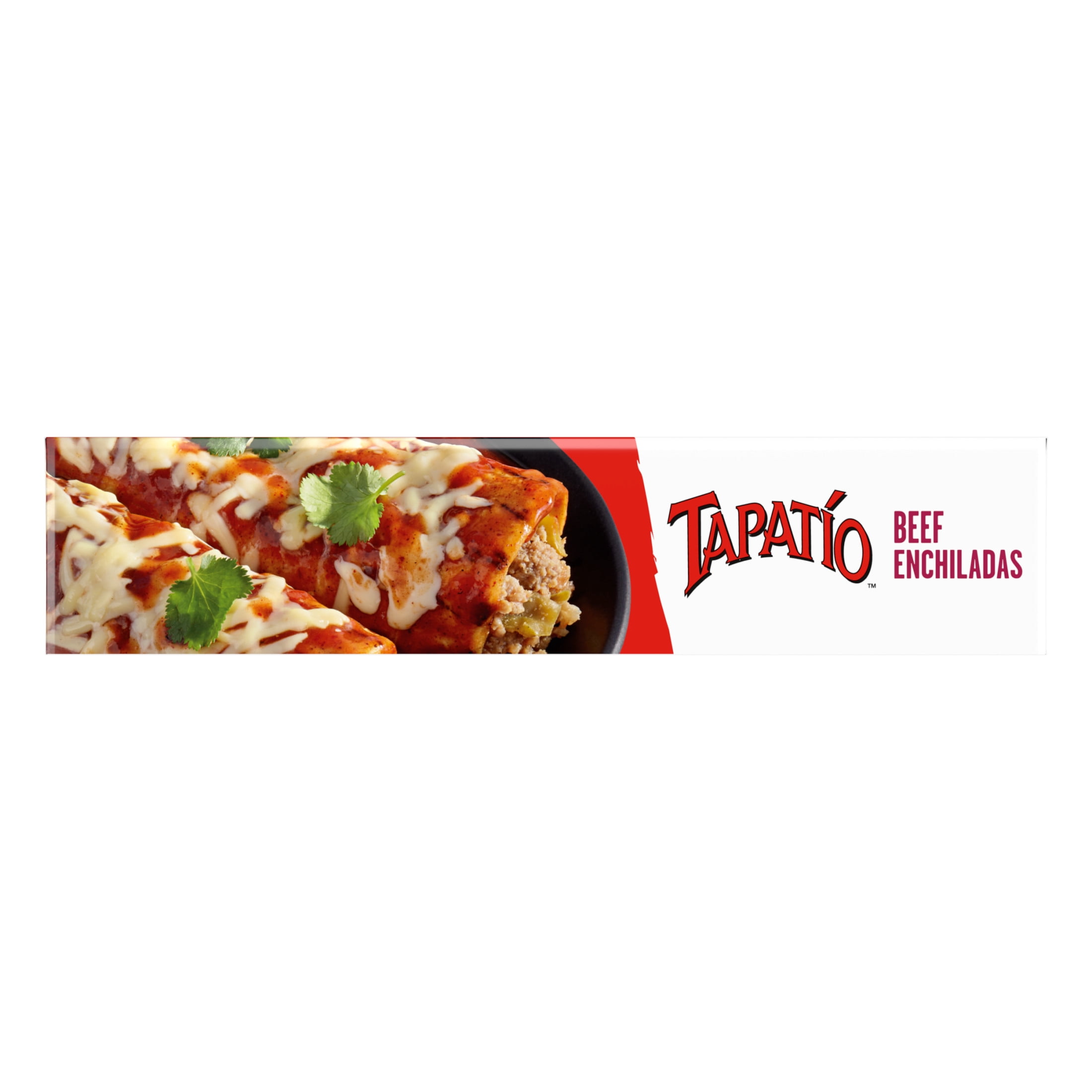 Tapatio Beef Enchiladas Mexican Microwave TV Dinner with Tapatio Hot Sauce Entree Food Meal, 10 oz (Frozen)