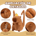 thumbnail image 3 of Bonita Mochila Felpa Forma Capibara Para Niños Nueva Xtellar cafe, 3 of 4