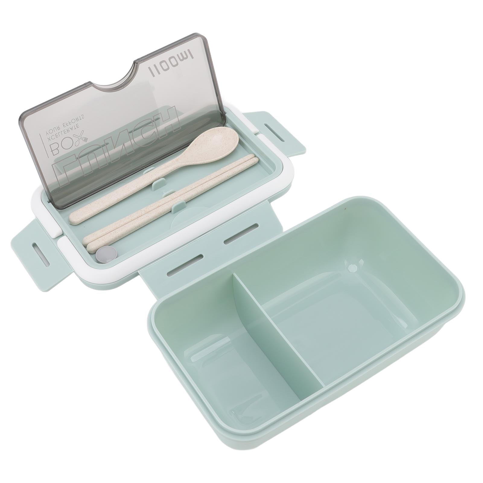 Boîte à Lunch à Compartiments – 2 Compartiments 1100 Ml Boîte à Bento Adulte Loveliness, Contenants Alimentaires Thermiques Avec Baguettes Cuillère L' école De Bureau, Violet/vert/rose/jaune(Rose