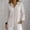 Beige, variant on Womens Tops Long Sleeve V Neck Bamboo Nodes Cotton Blouses Business Casual Outfits Loose Fit Khaki,S