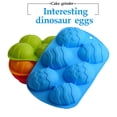 thumbnail image 4 of Haidf Easter Silicone Molds, 6-Cavity Easter Egg Mold, Non-Stick Easter Egg Shaped Baking Pan for Chocolate, Candy, Soap, Jelly, Pudding, Pastry, Muffin and Ice Cube, 10.4" x 6.7", Green, 4 of 9