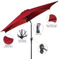 thumbnail image 6 of Costway 96" Burgundy Solid Print Hexagon Market Patio Umbrella, UV Protective, 6 of 11