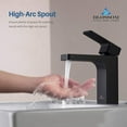 thumbnail image 5 of Blossom Brass Matte Black High Arc 1-Hole Install Single Handle Faucet with Pop-Up Drain - F118 04 P, 5 of 6