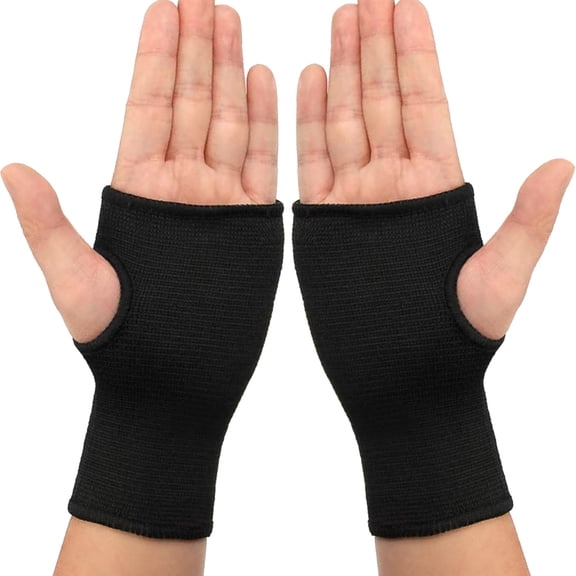 BESTSKY Wrist Support Sleeves(1 Pair),Everyday Use Wrist Brace,Compression Carpal Tunnel for Wrist Pain Relief,Fitness Gloves,Sports Glove,Wrist Brace for Men and Women(M,Black)