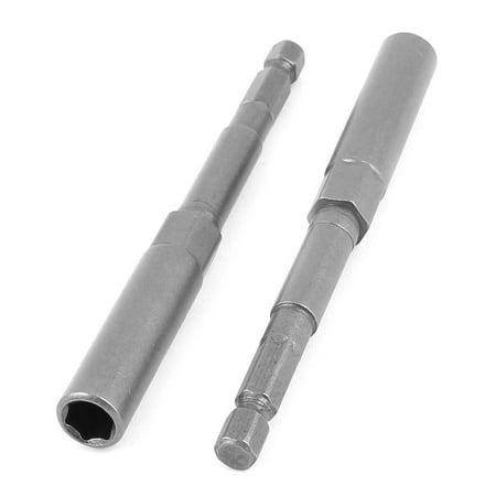 128 Bit Aes Hardware - Unique Bargains 2pcs Hardware 7mm Hex Hexagon Nut Driver Socket Drill Bit Adapter 4