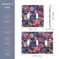 thumbnail image 2 of Yayeee Toggle Light Switch Wall Plate 2-Gang 4.56"x4.48" Decorative Outlet Cover, Soft Pinks Flowers, 2 of 7