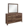thumbnail image 2 of Topline Home Furnishings Rustic Brown 6pc Queen Bedroom Set, 2 of 5
