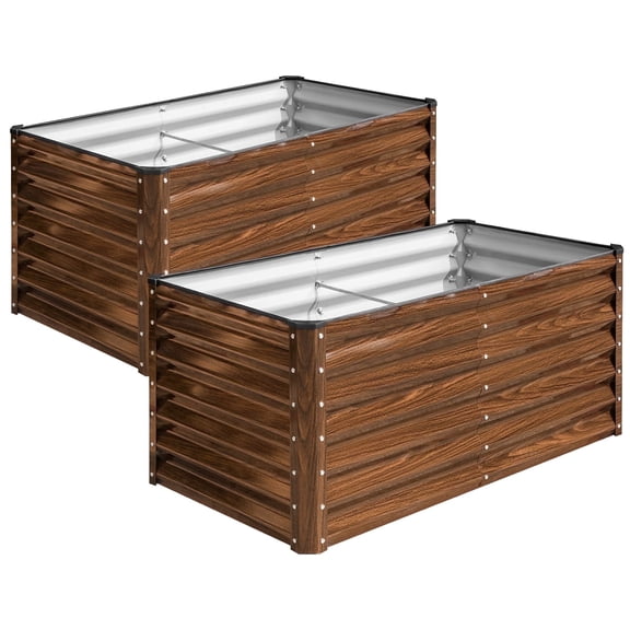 SnugNiture Raised Garden Bed 4×2×2 ft Planter Boxes Outdoor for Planting Plants (2pcs)