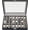 Grey, variant on 24 Slots Watch Box, PU Leather Watch Display Case, Lockable Watch Storage Organizer with Removable Pillows for Men and Women, Organizer for Watches, Travel and Use