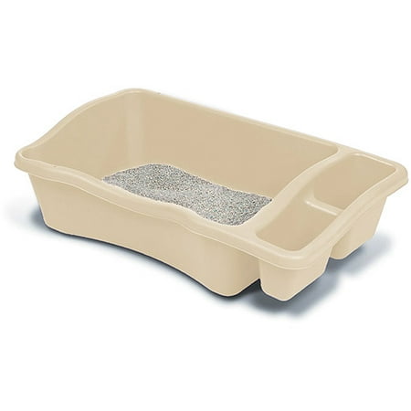 Petmate Rimmed Cat Litter Box With Microban,