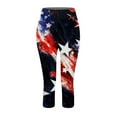 thumbnail image 5 of HEILAU Indenpendence Day Capri Leggings for Women 4Th Of July Pants American Flag Print Gym High Waist Knee Length Patriotic Dry Athletic Workout Summer Capris, 5 of 5