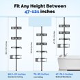 thumbnail image 6 of Corner Shower Caddy Tension Pole: Quick Installation 4-Tier Rustproof Bathroom Organizer Shelves for Bathtub Shampoo Storage - 47-121 inch Adjustable Floor Standing Bath Rack Holder - Silver, 6 of 14